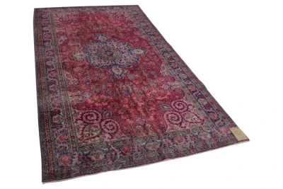 vintage vloerkleed rood 294cm x 170cm  