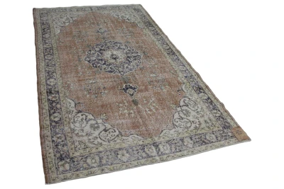 oranje vintage vloerkleed nr.6396 283cm x 164cm  