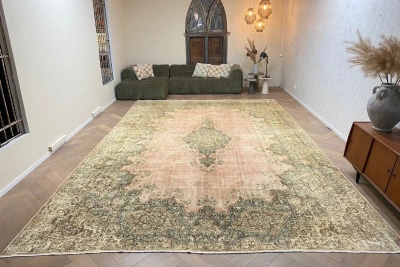 Vintage kirman vloerkleed 64367 530cm x 340cm