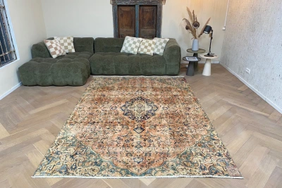 Vintage kirman vloerkleed 64380 290cm x 201cm