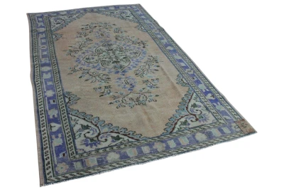 Vintage vloerkleed met blauw, 273cm x 170cm, nr6774