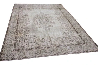 Vintage vloerkleed beige 14790 308cm x 207cm kleed heeft een vlek