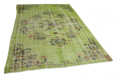 vintage vloerkleed groen 306cm x 191cm