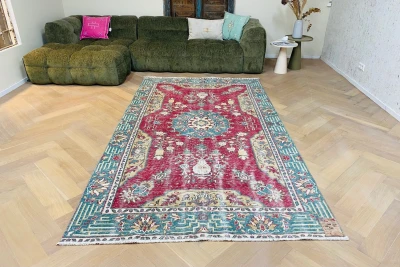 Vintage vloerkleed 12237 296cm x 195cm  