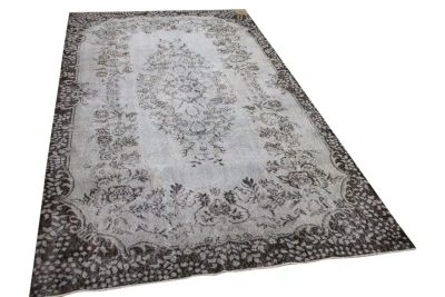 Vintage vloerkleed grijs blauw 27176 300cm x 170cm