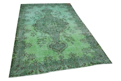 Vintage vloerkleed groen 28929 278cm x 167cm