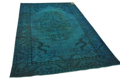 Vintage vloerkleed blauw 31047 282cm x 180cm