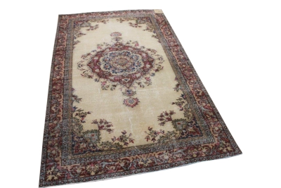 Vintage vloerkleed met beige en rood 7166 240cm x 140cm