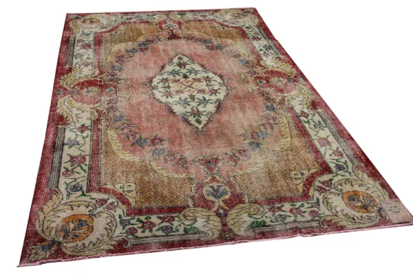 Vintage vloerkleed met rood nr.12183 273cm x 172cm 