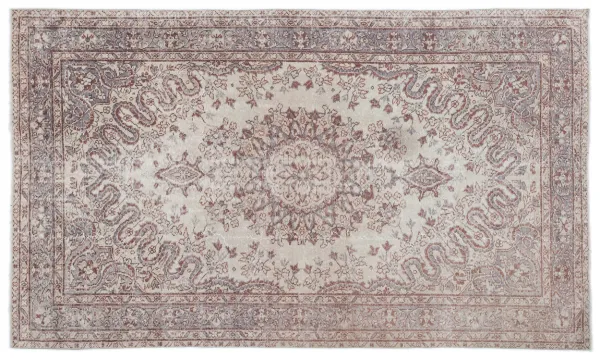 VERKOCHT Vintage vloerkleed beige nr.16220 294cm x 178cm 