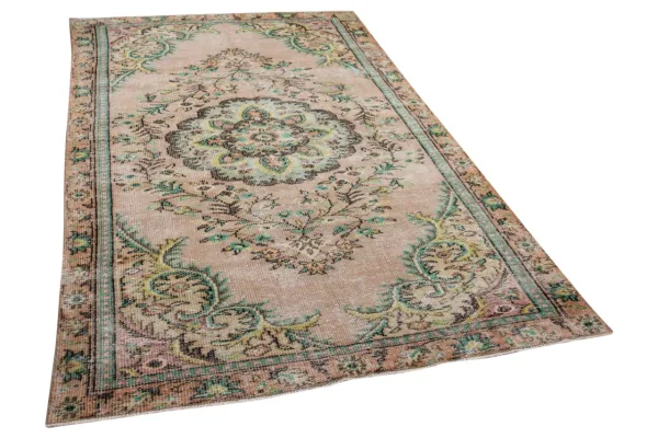 Vintage vloerkleed met groen 18364 278cm x 165cm