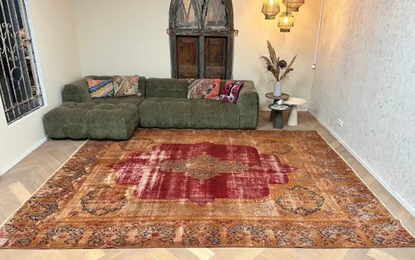 Vintage Perzisch vloerkleed 61856 367cm x 280cm