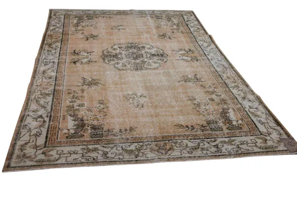 Vintage vloerkleed oranje nr.34611 312cm x 201cm  