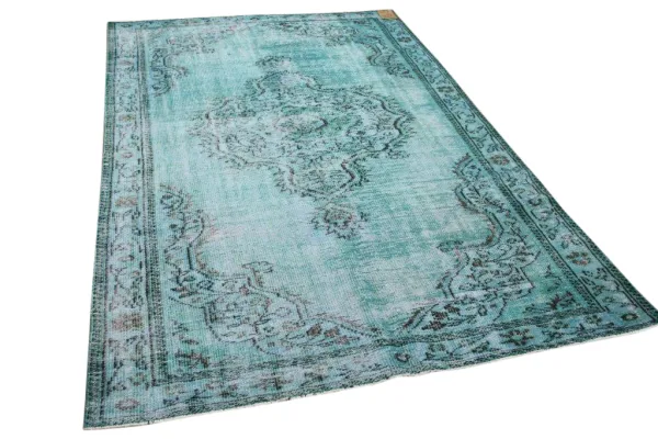 Vintage vloerkleed blauw 35093 294cm x 187cm