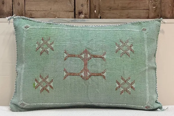 Sabra Kussen uit Marokko groen 60cm x 40cm incl vulling nr.61201