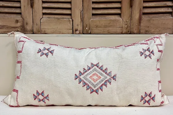 Sabra Kussen uit Marokko wit 100cm x 50cm incl vulling nr.63083