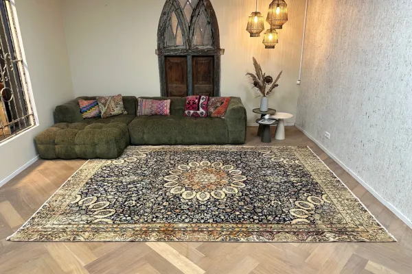 Vintage Perzisch vloerkleed 65142 346cm x 247cm