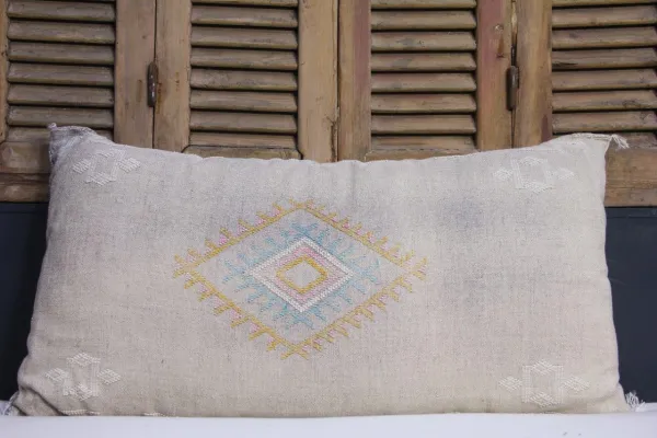 Sabra Kussen uit Marokko grijs 100cm x 50cm incl vulling nr. 80227