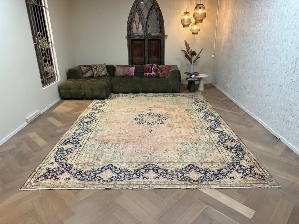 Vintage Perzisch vloerkleed 65046 394cm x 298cm