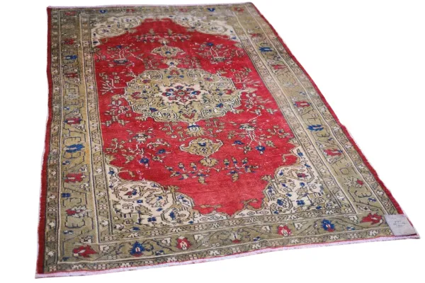 Vintage vloerkleed rood nr.92910 290cm x 169cm 