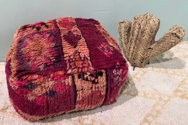 Marokkaanse Poef nr.94044 60cm x 60cm x 25cm incl. vulling