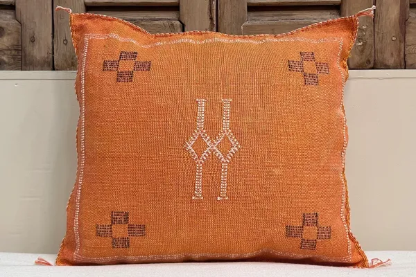 Sabra Kussen uit Marokko oranje 45cm x 45cm incl vulling nr.95102