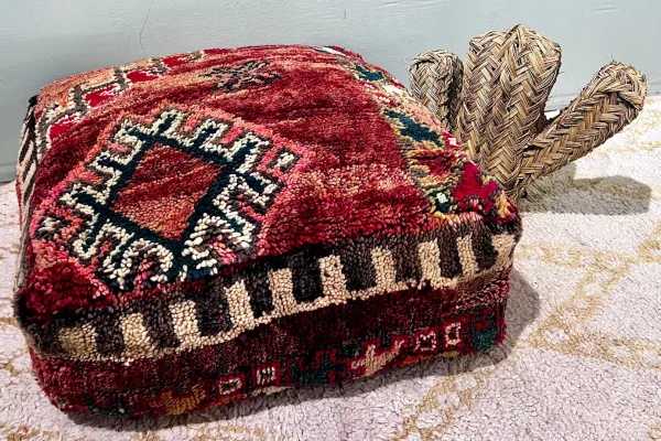 Moroccan Pouf No. 12034 60cm x 60cm x 25cm including filling