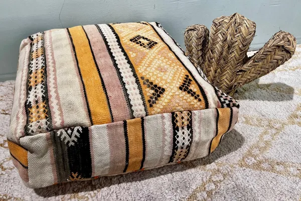 Moroccan Pouf No. 12057 60cm x 60cm x 25cm including filling