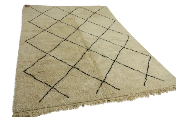beni ouarain met zwart patroon 300cm x 207cm  