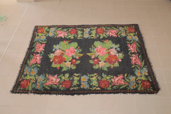 Rozenkelim authentiek, handgeweven in Moldavië 43005 261cm x 187cm verwacht in November