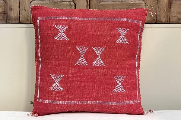 Sabra Kussen uit Marokko rood 45cm x 45cm incl vulling nr.64124