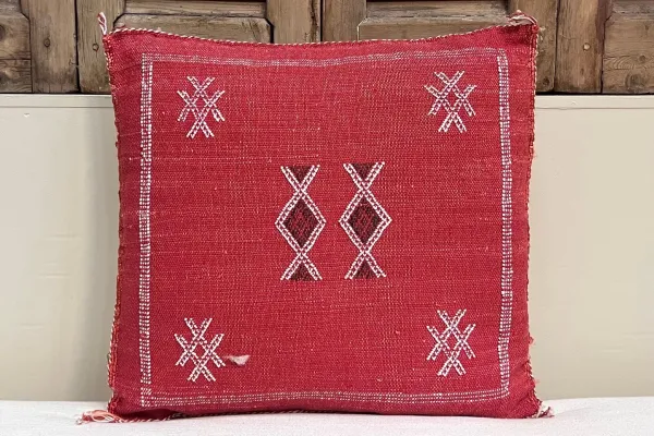Sabra Kussen uit Marokko rood 45cm x 45cm incl vulling nr.64126