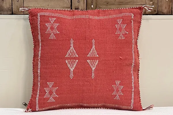 Sabra Kussen uit Marokko rood / oranje 45cm x 45cm incl vulling nr.64128