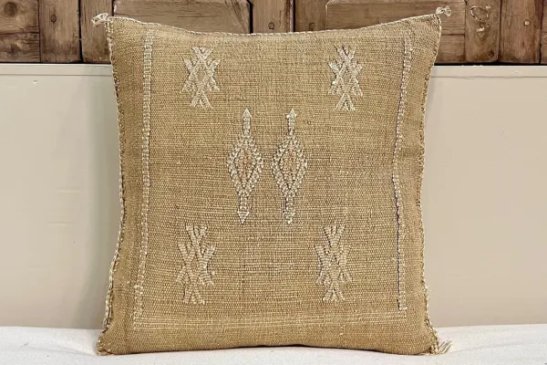 Sabra Kussen uit Marokko licht bruin 45cm x 45cm incl vulling nr.64149