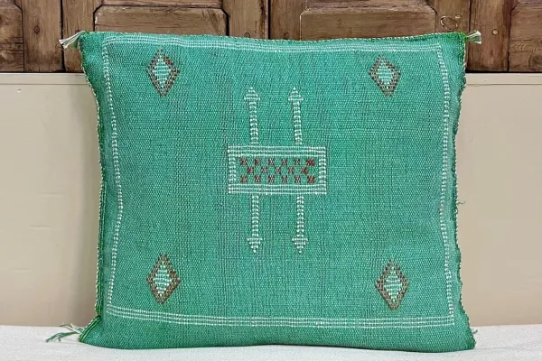Sabra Kussen uit Marokko groen 45cm x 45cm incl vulling nr.64157