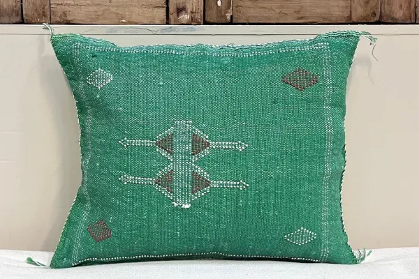 Sabra Kussen uit Marokko groen 45cm x 45cm incl vulling nr.64163