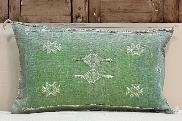 Sabra Kussen uit Marokko groen 60cm x 40cm incl vulling nr.61244