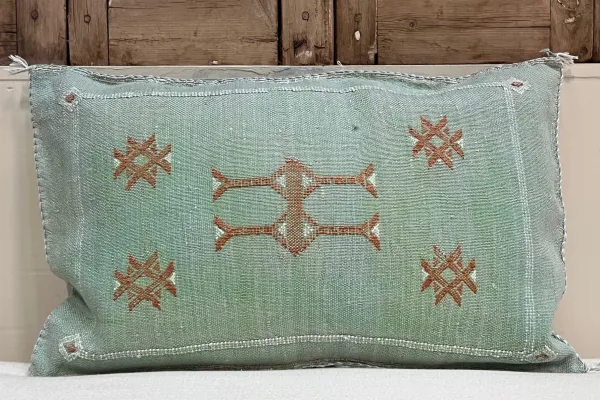 Sabra Kussen uit Marokko groen 60cm x 40cm incl vulling nr.61249