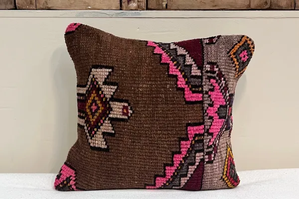 Kelim kussen uit Turkije 40cm x 40cm incl binnenkussen Nr.16007