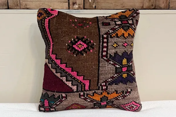 Kelim kussen uit Turkije 40cm x 40cm incl binnenkussen Nr.16008