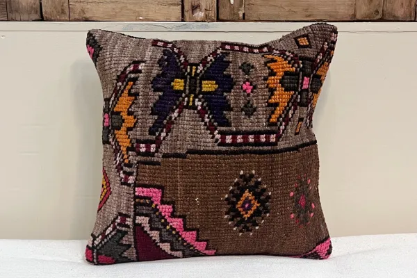 Kelim kussen uit Turkije 40cm x 40cm incl binnenkussen Nr.16009