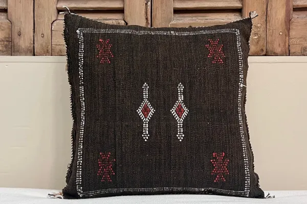 Sabra Kussen uit Marokko bruin 45cm x 45cm incl vulling nr.94154