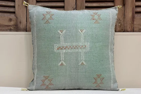 Sabra Kussen uit Marokko groen 45cm x 45cm incl vulling nr.94167