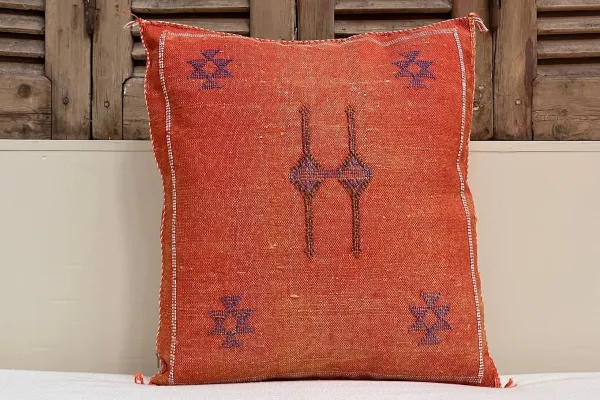 SALE Sabra Kussen uit Marokko oranje 45cm x 45cm incl vulling nr.95139