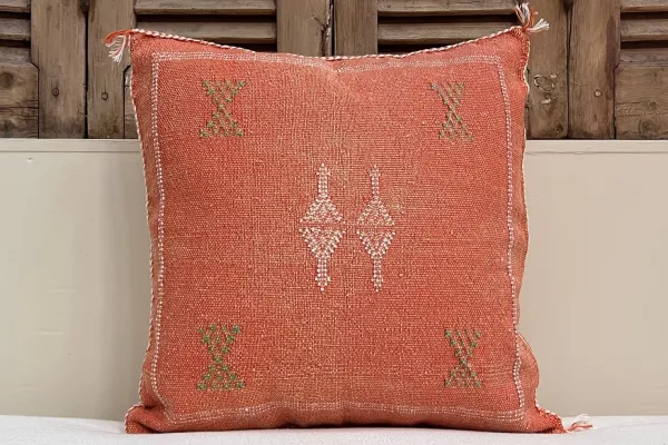 Sabra Kussen uit Marokko oranje 45cm x 45cm incl vulling nr.95146