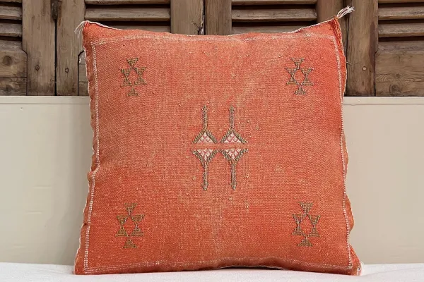 Sabra Kussen uit Marokko oranje 45cm x 45cm incl vulling nr.95147