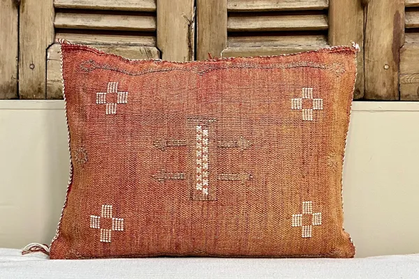 Sabra Kussen uit Marokko oranje 60cm x 40cm incl vulling nr.62702