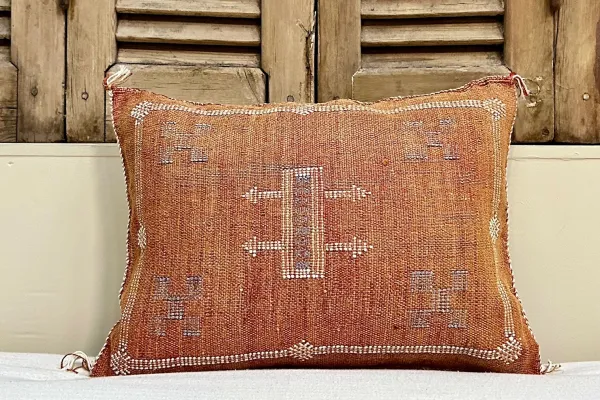 Sabra Kussen uit Marokko oranje 60cm x 40cm incl vulling nr.62704