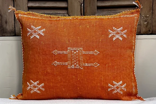 Sabra Kussen uit Marokko oranje 60cm x 40cm incl vulling nr.93401