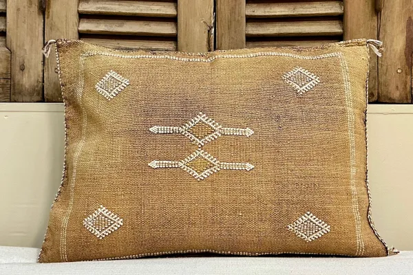 Sabra Kussen uit Marokko bruin 60cm x 40cm incl vulling nr.62706